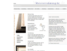 Tablet Screenshot of meisterrahmung.de